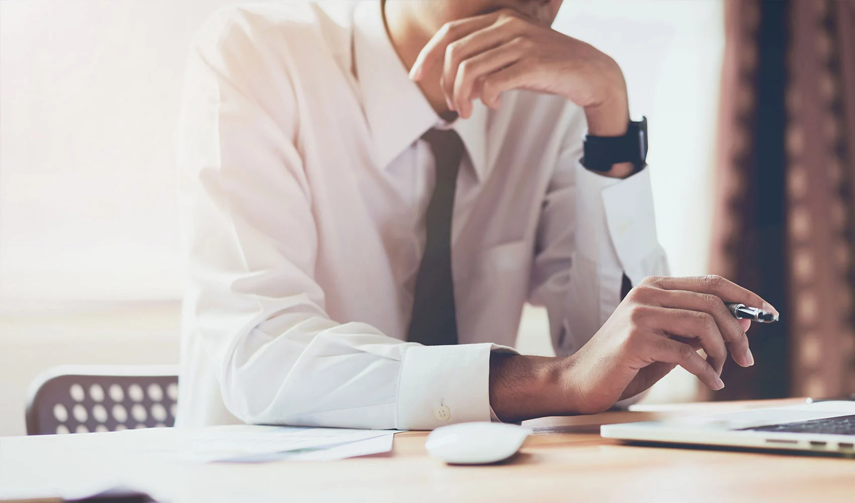 Man working on his laptop