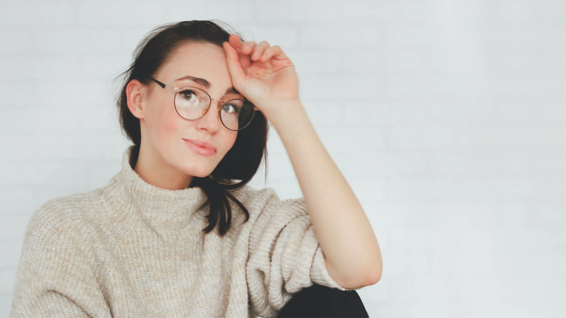 Photo of a woman wearing sweater