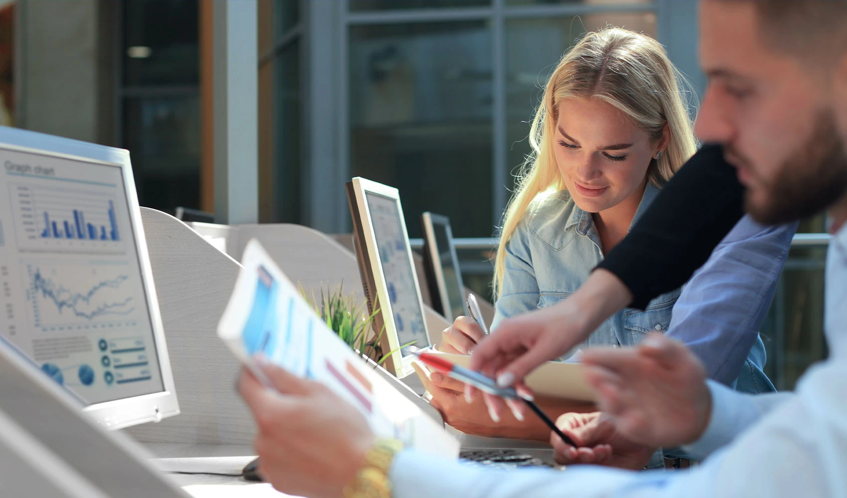 Group discussion at the office