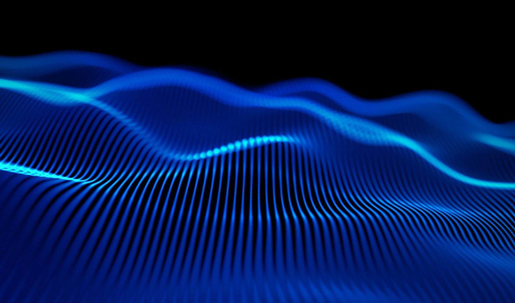 3D render modern blue background with flowing particles design
