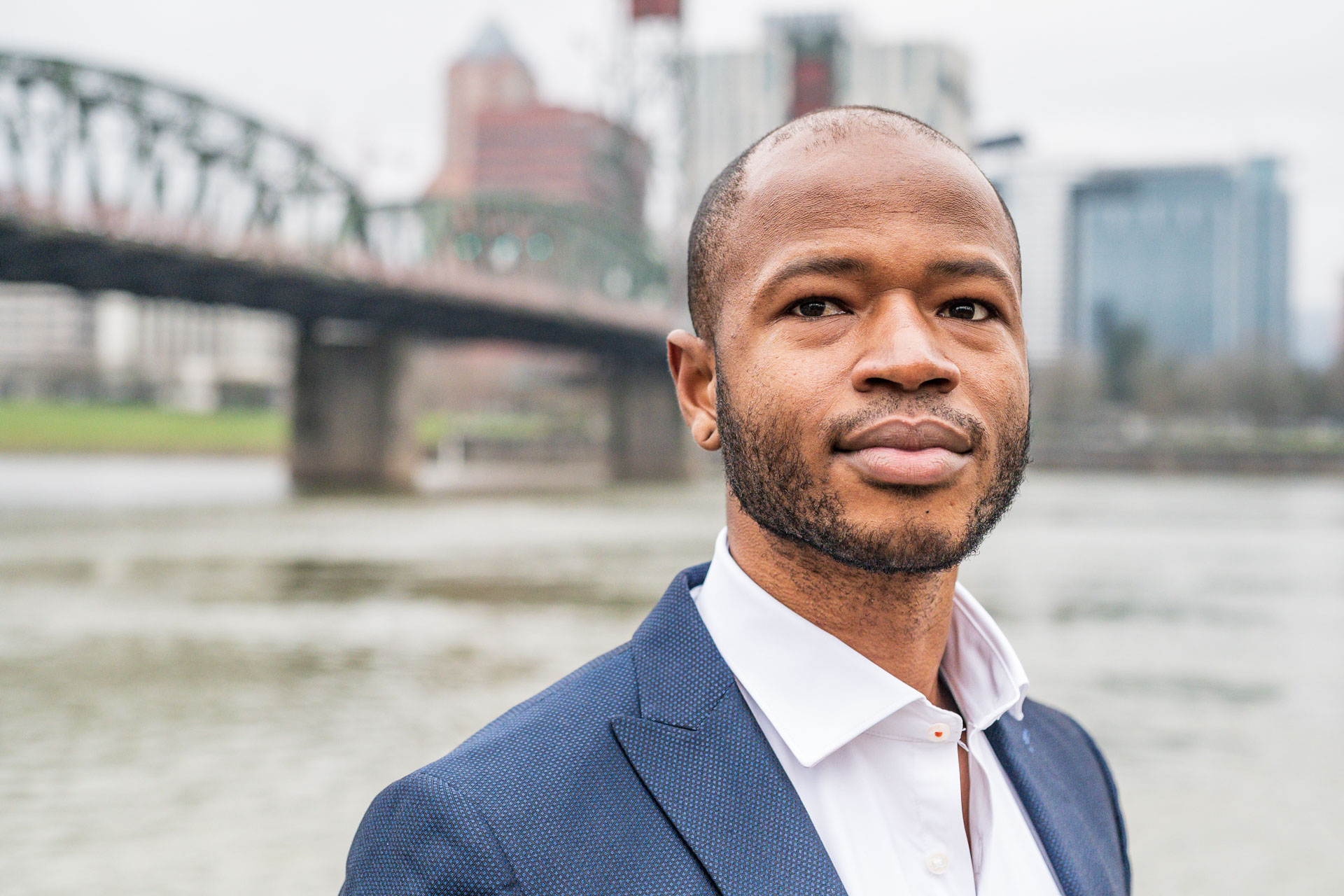 outdoor portrait of a candidate for public office