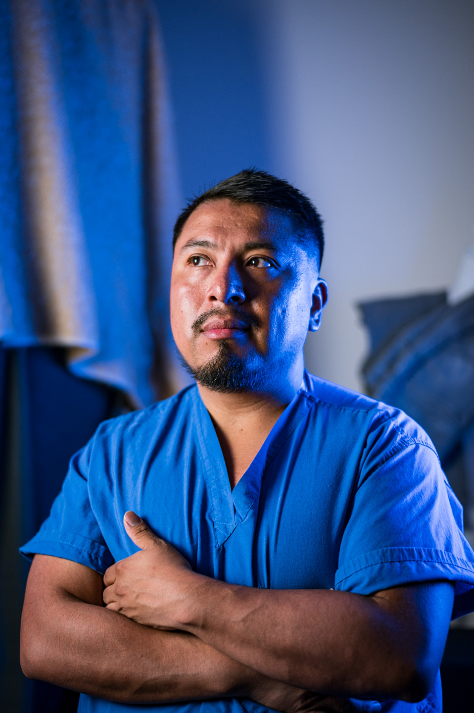 studio portrait of a young healthcare professional wearing their scrubs