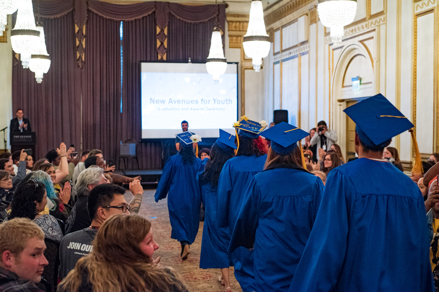 graduates at an event in downtown Portland Oregon