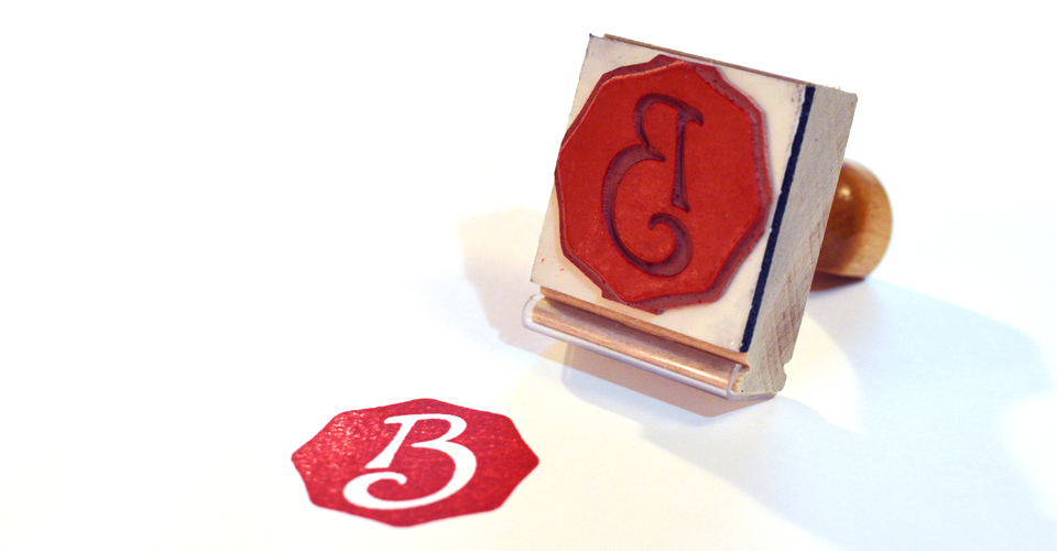 My Custom Monogram Logo Rubber Stamp! Brent Galloway