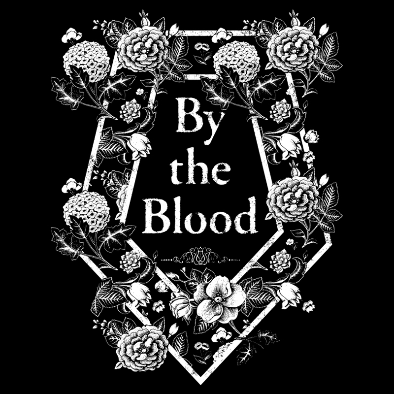 By the Blood Floral Band Merch Artwork