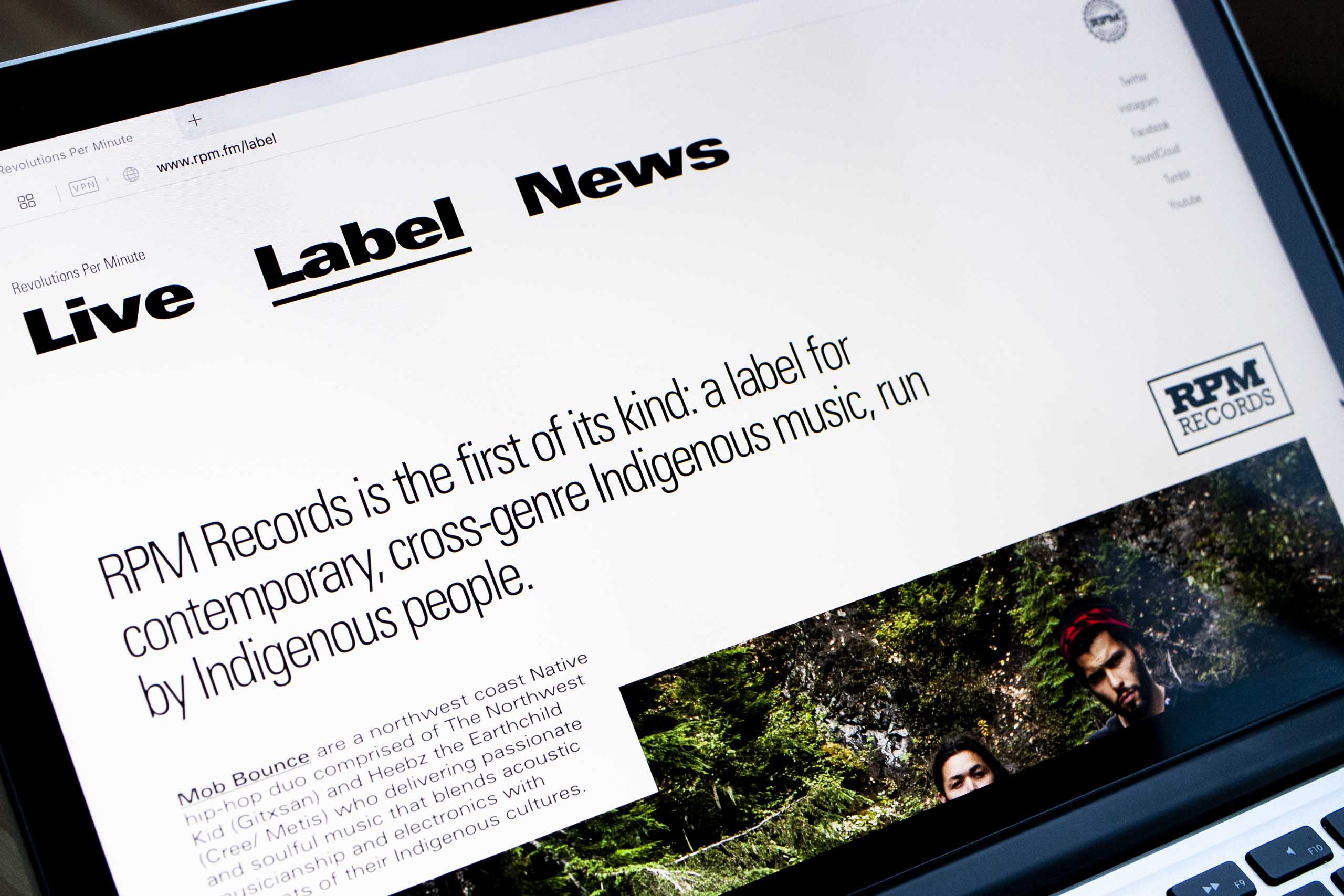 Photo of laptop with Label page top — Yagnyuk.