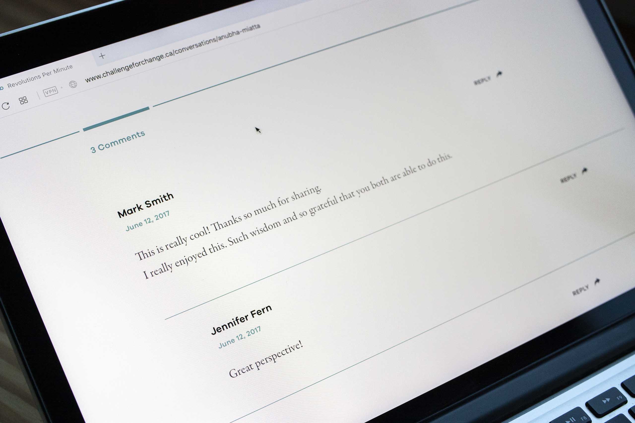 Photograph of the comment module on the conversation article page — by Yagnyuk.