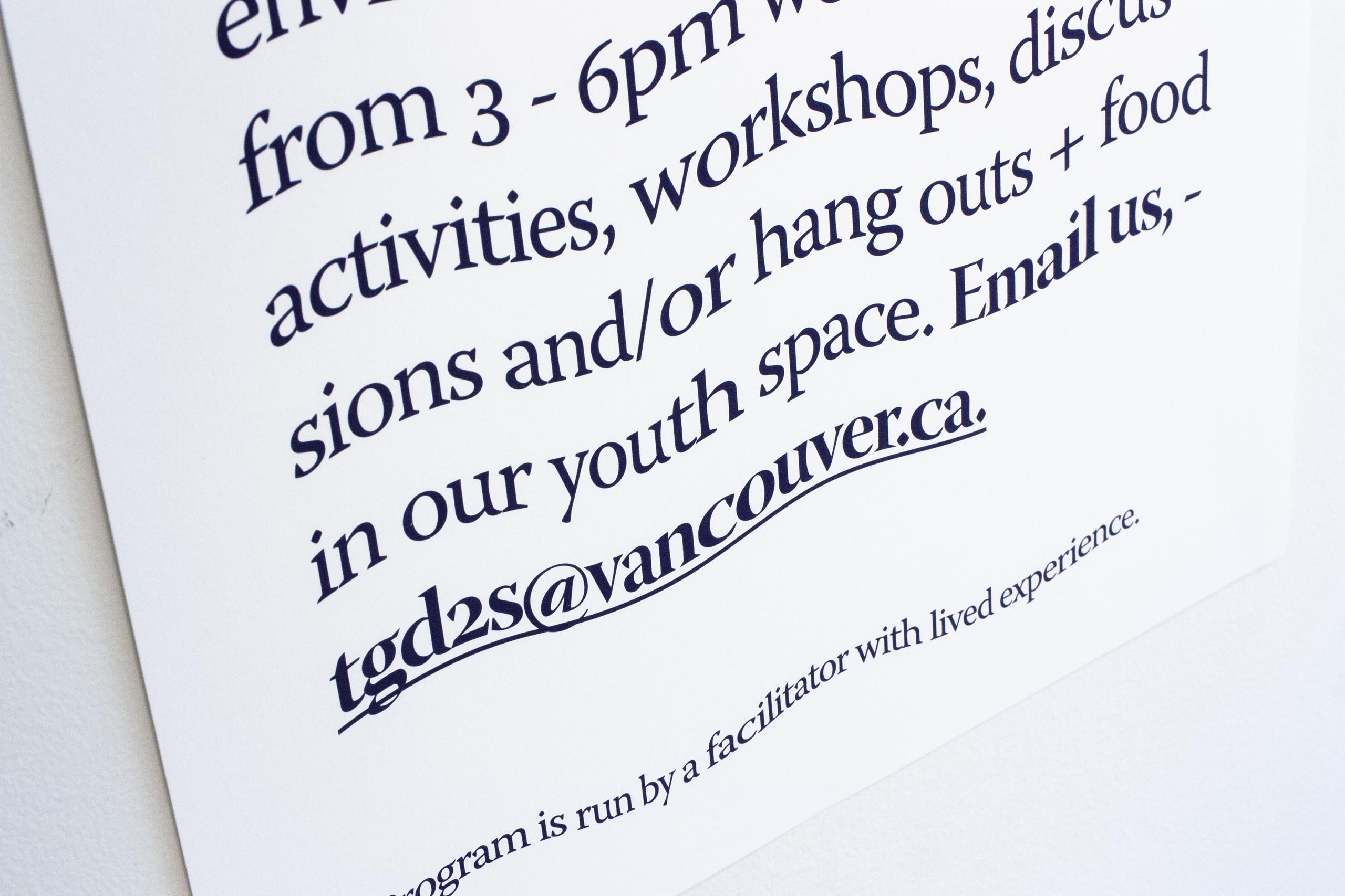 Poster details showing distorted typography set in Warnock Pro — by Yagnyuk.