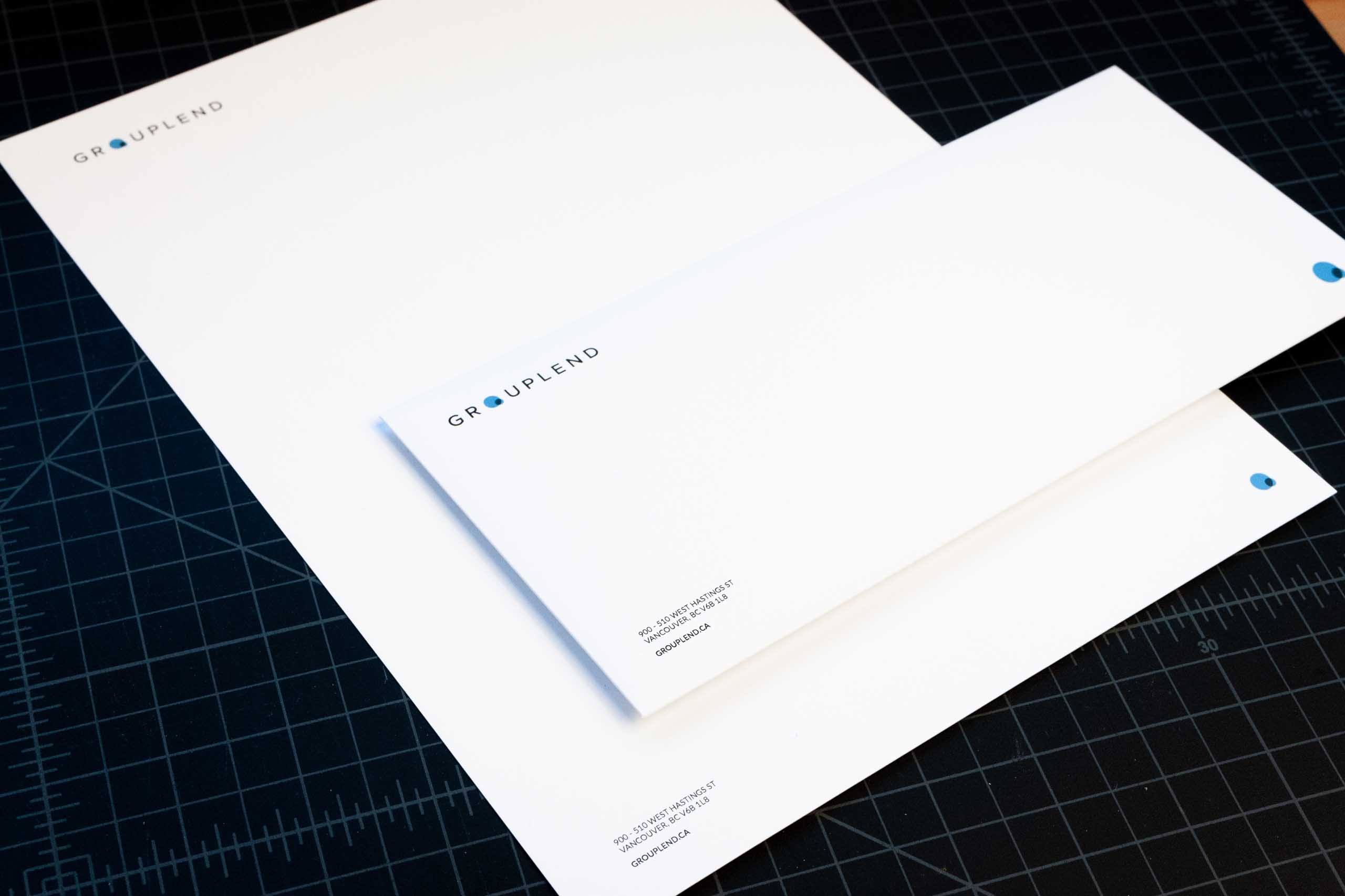 Grouplend letterhead and envelope — by Yagnyuk.