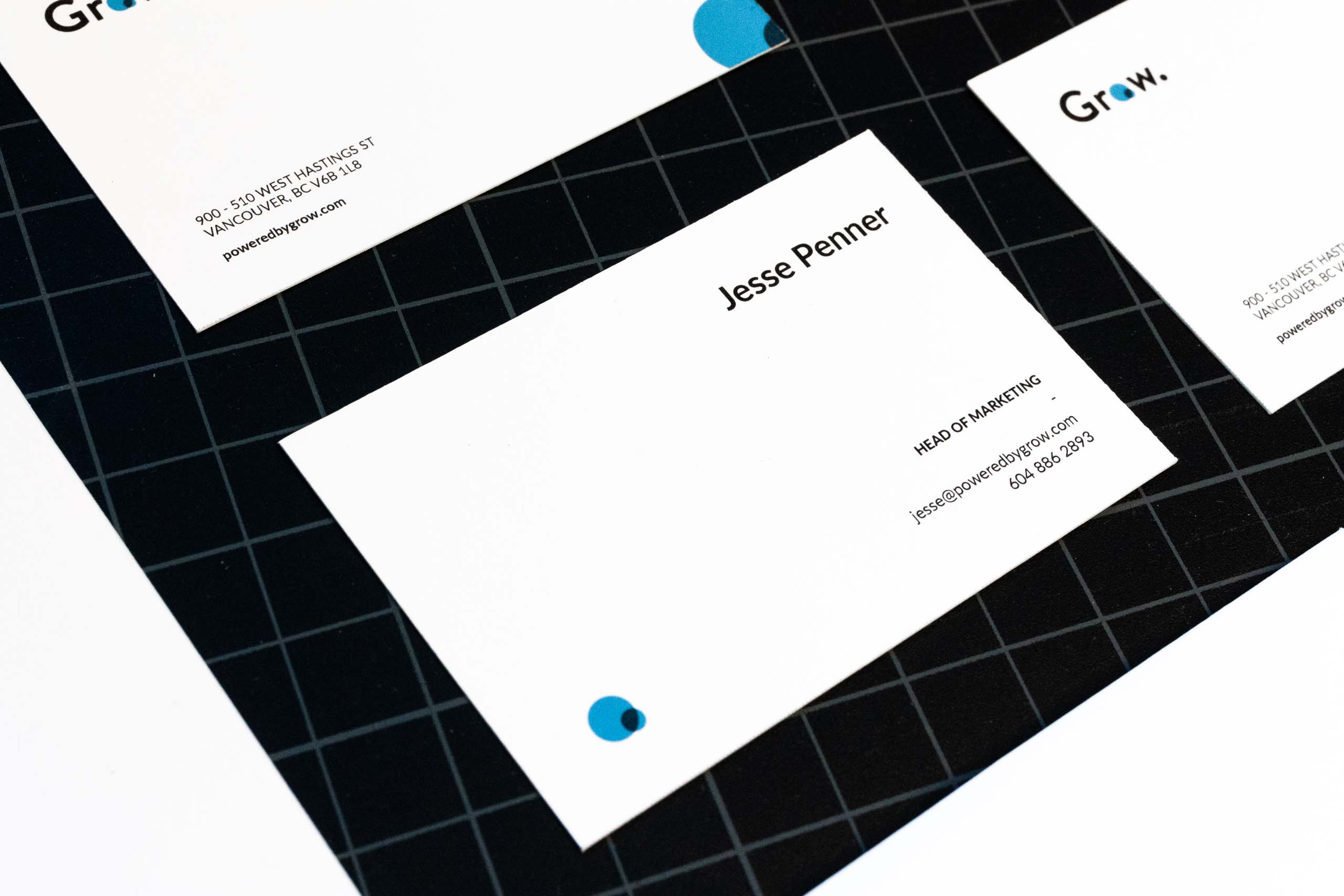 Business card front for Head of Marketing position — by Yagnyuk.
