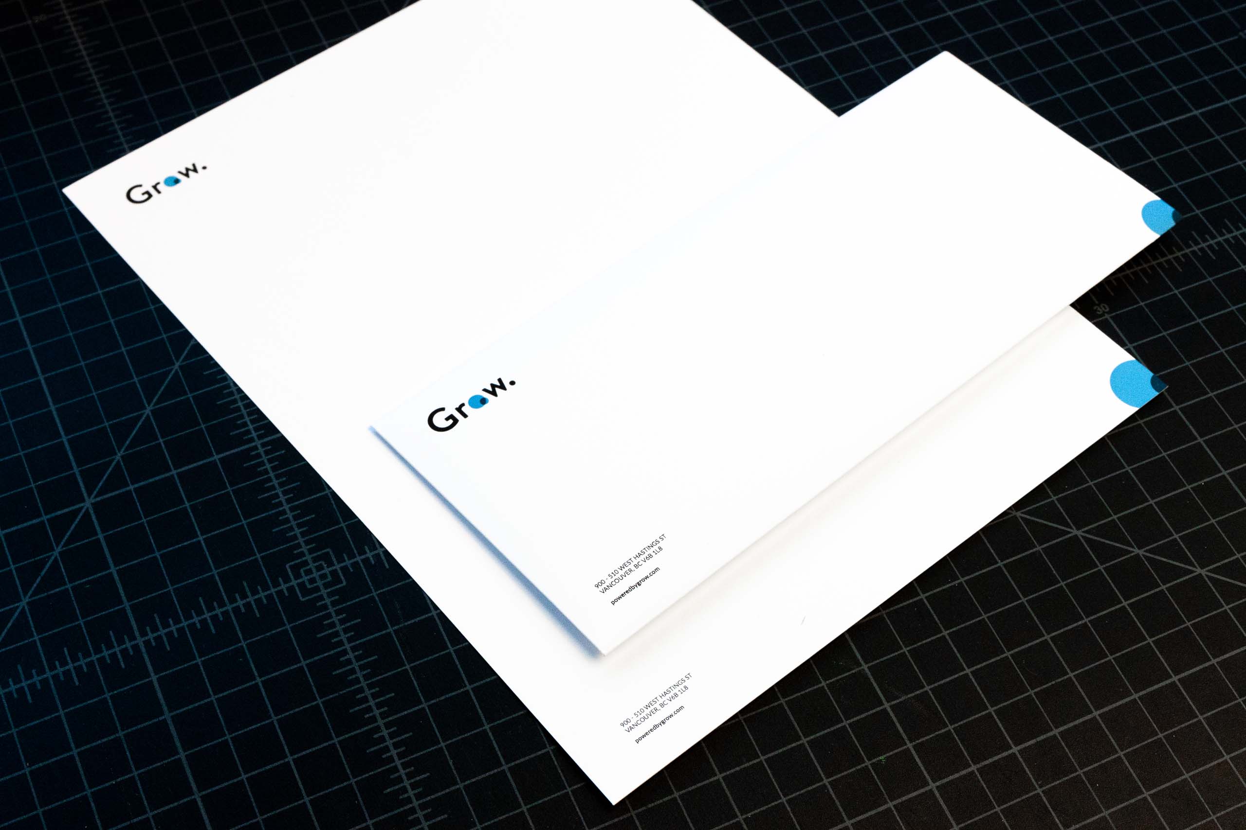 Grow technologies letterhead and envelope — by Yagnyuk.