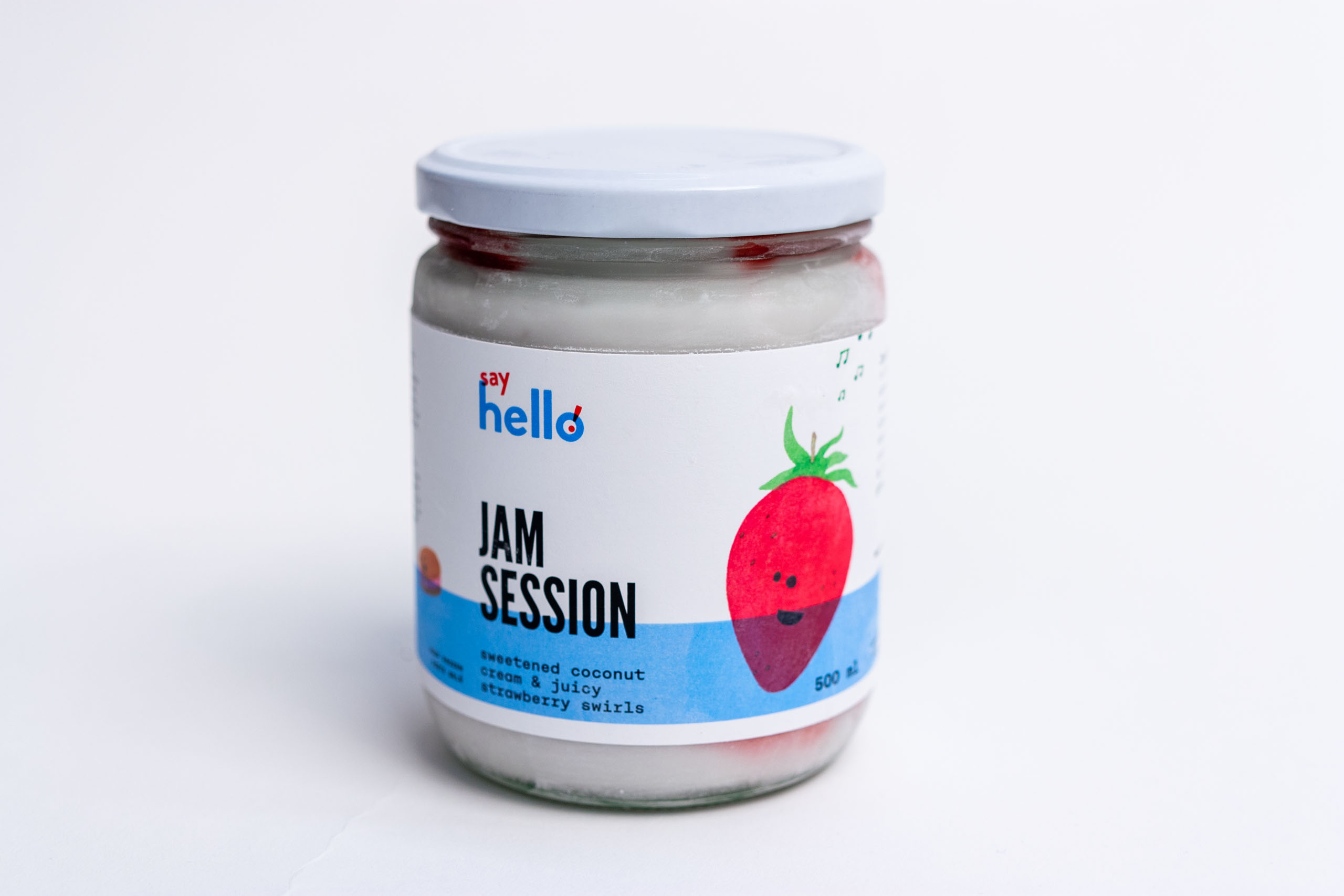 Jam Session Ice Cream jar with a strawberry illustrated — by Dima.
