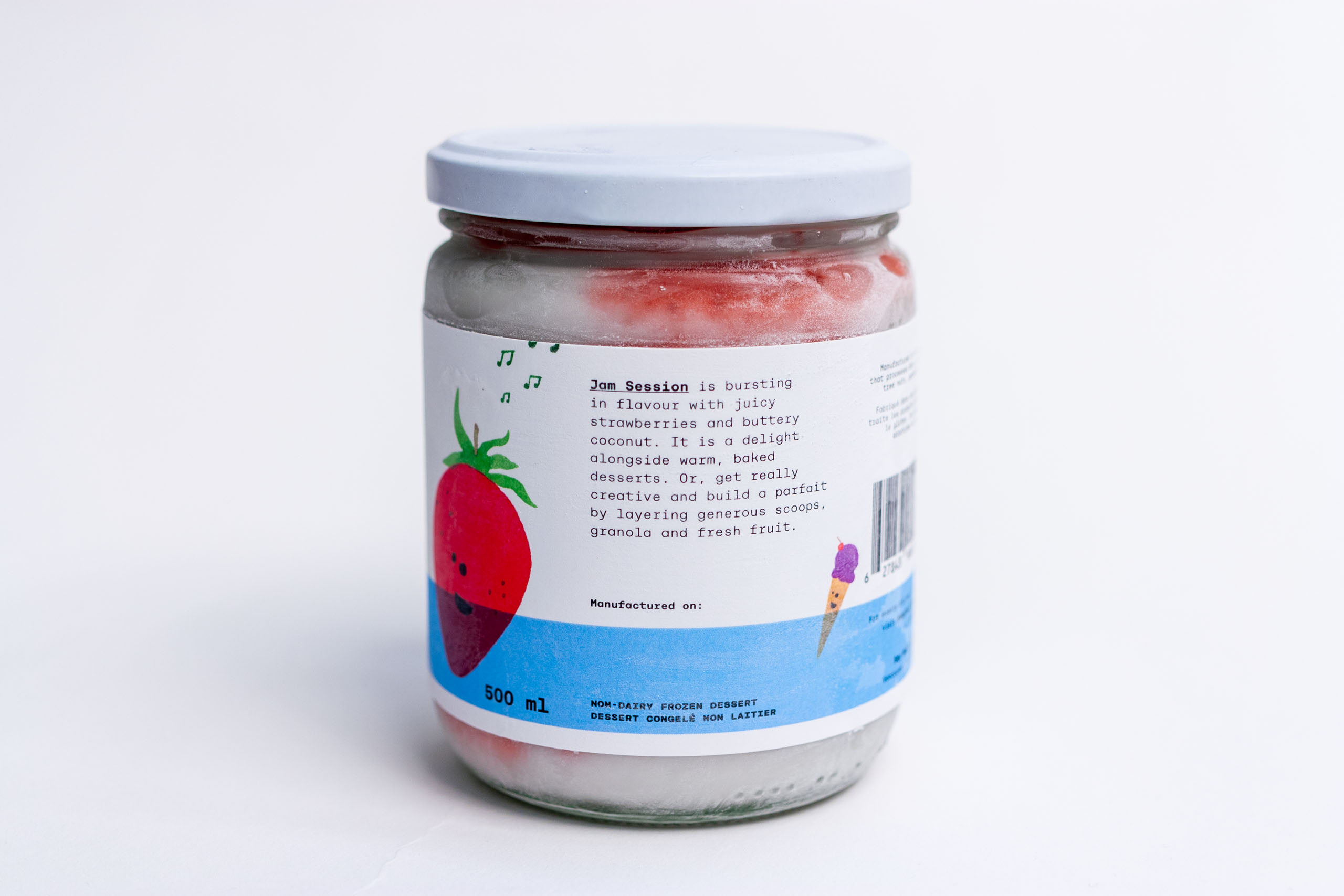 Product description on label for Jam Session ice cream — by Yagnyuk.