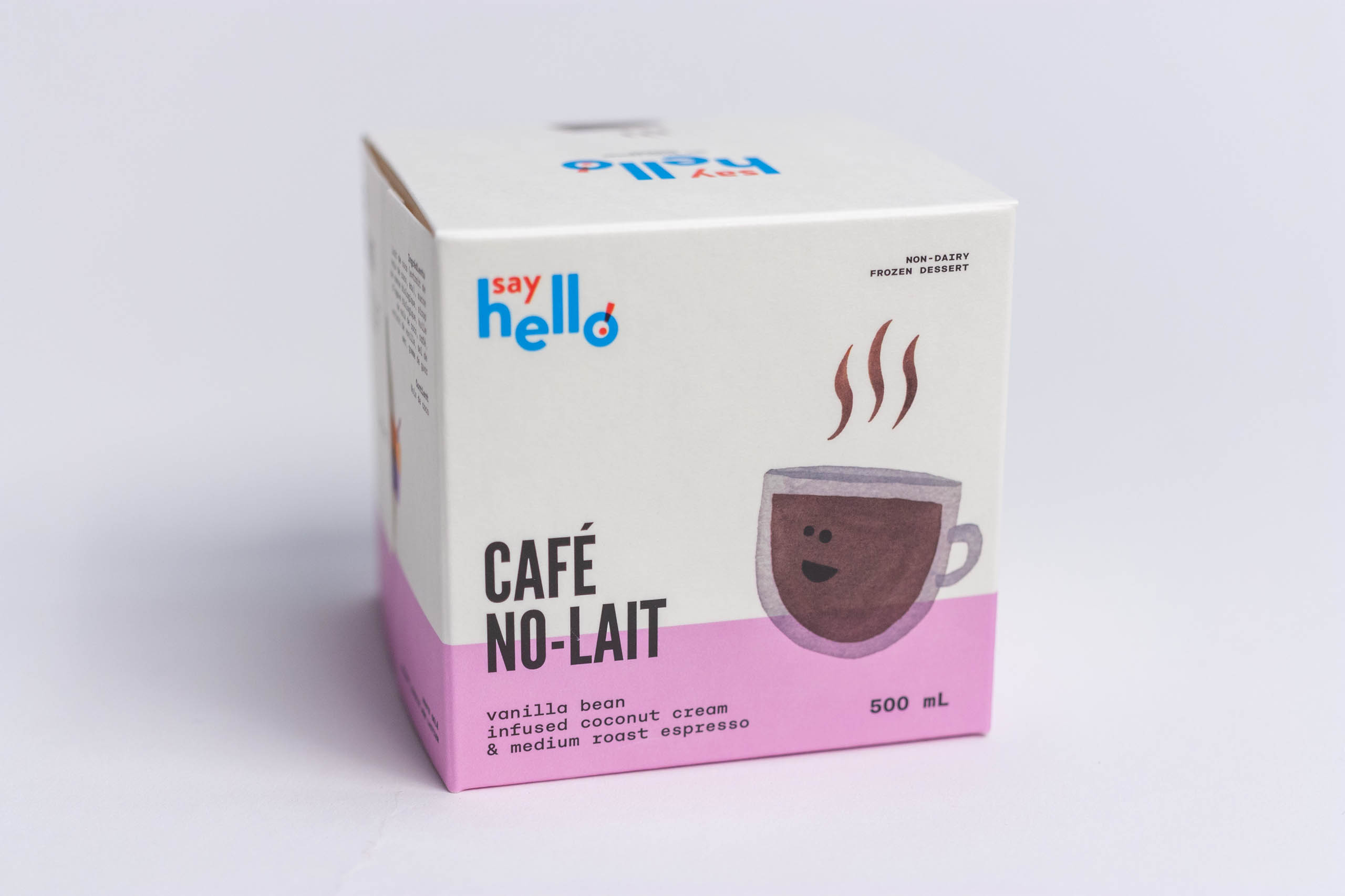 Cafe No-Lait Cube with coffee cup illustration — by Yagnyuk.