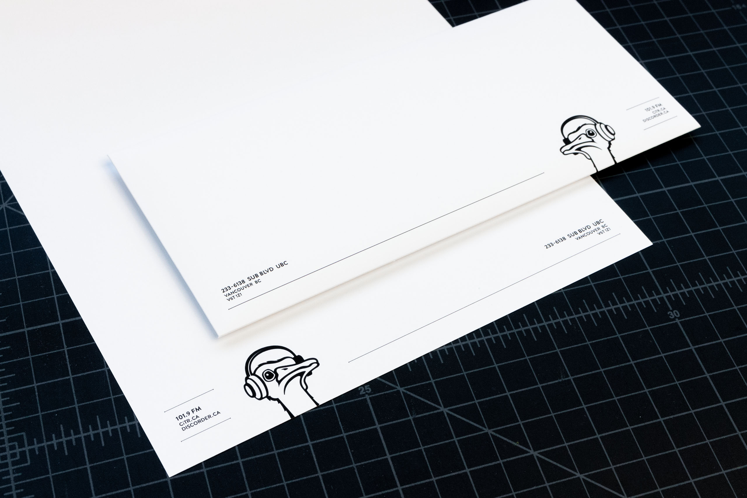 Close up of CiTR Radio letterhead and envelope — by Dima.