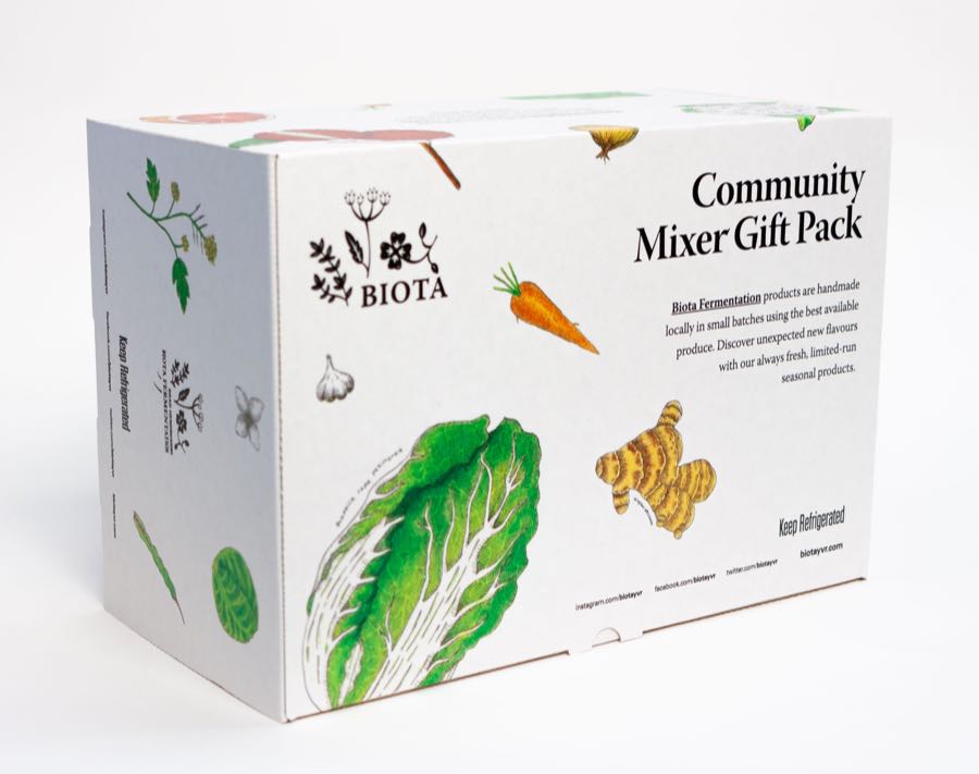 Biota Custom Structural Giftbox with vibrant botanical illustrations by Jessica Fraser — by Dima.