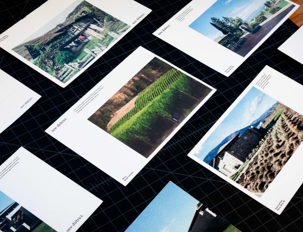 New District poscards featuring high-resolution, professional photography of BC wineries by Andrew Strain — by Yagnyuk.