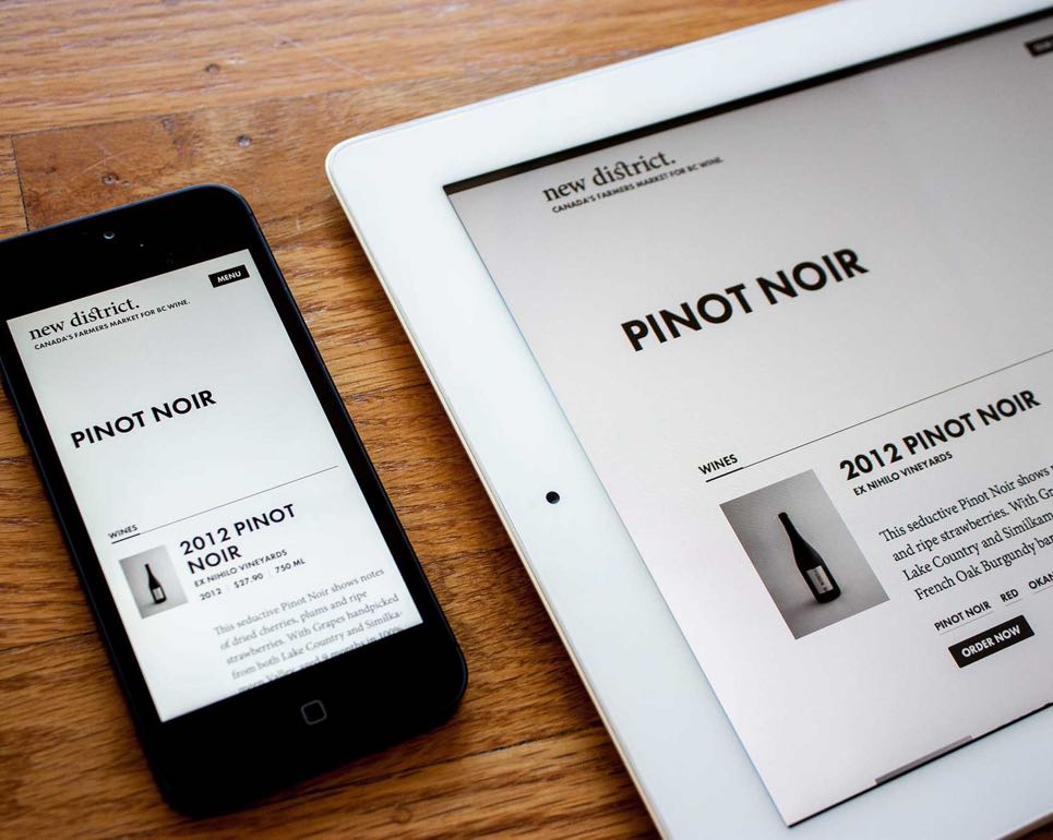 New District Travel Magazine e-commerce interface for wine featuring high resolution photography if wineries and wines — by Dima Yagnyuk.