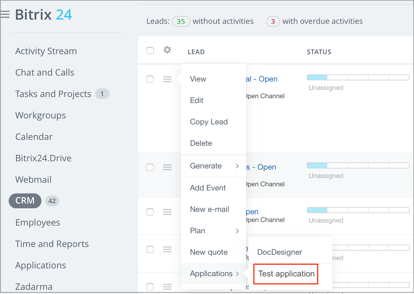 Integrating app UI into Bitrix24 user interface