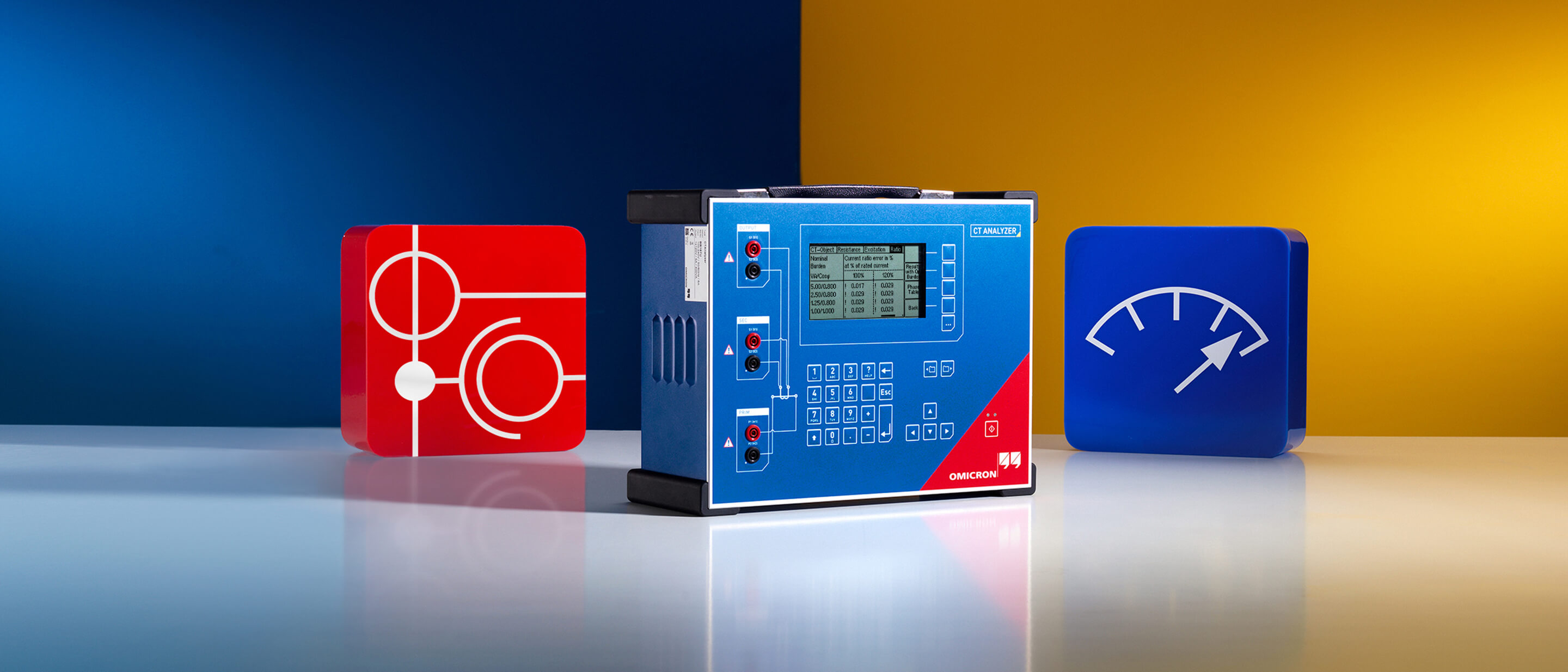 Omicron, CTA, CT Analyzer, CT-Analyzer, Stromwandler, Stromwandlerprüfung, Bürdenmessung, Magnetisierungskennlinie, Übersetzungsmessung,