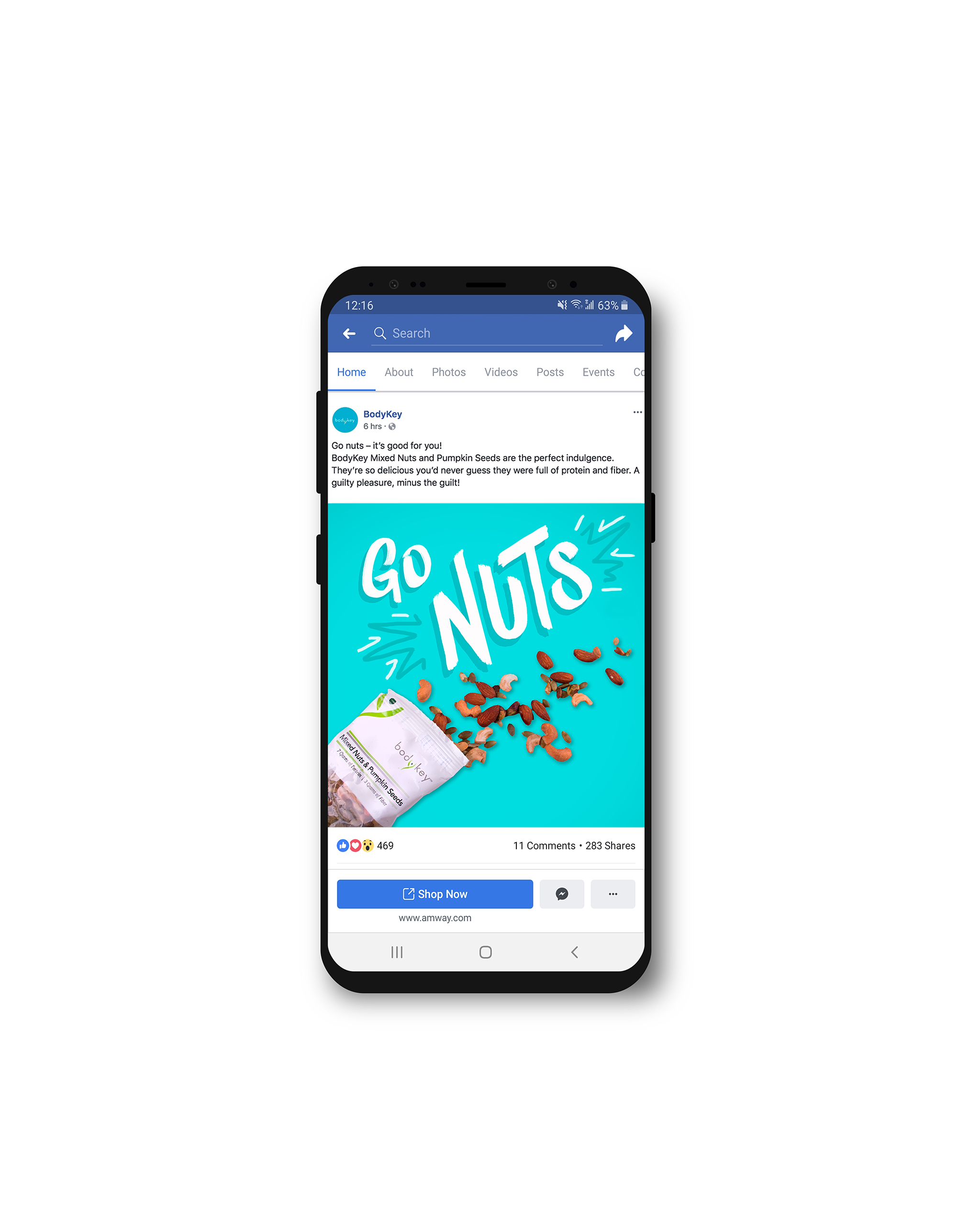 Go Nuts Facebook Mockup