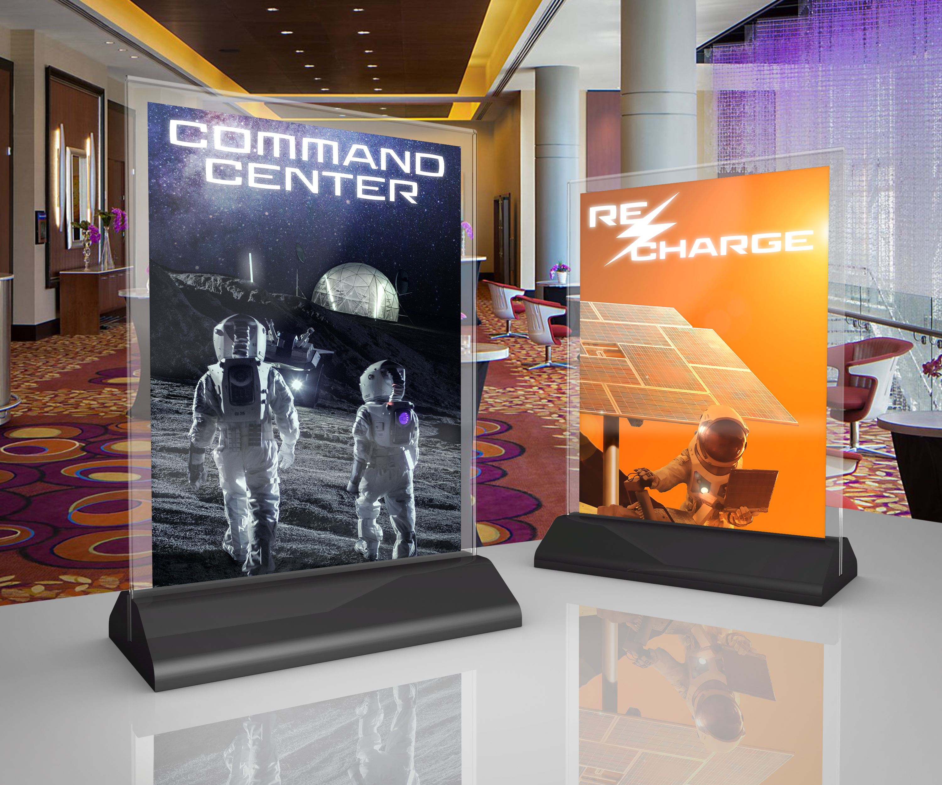 Help Desk and Charging Desk Table Tents