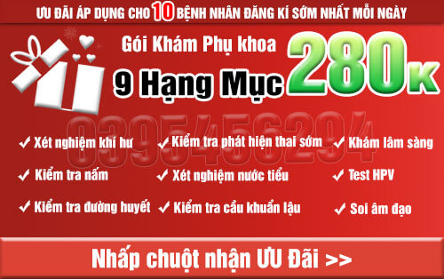 Gói khám phụ khoa ưu đãi 280.000 VNĐ