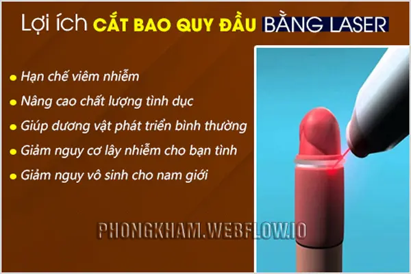 Ưu điểm của cắt bao quy đầu bằng laser