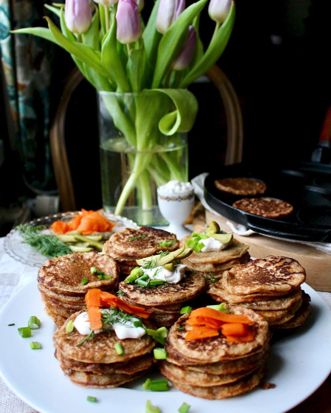 Täysjyväiset vegaaniset spelttiblinit Birkkalan reseptit