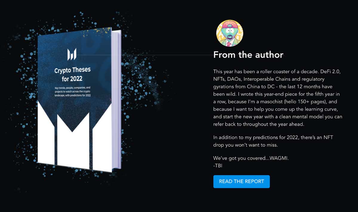 Messari Crypto Theses gated content example