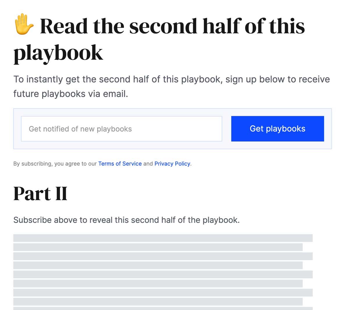 Demand Curve gated playbook example
