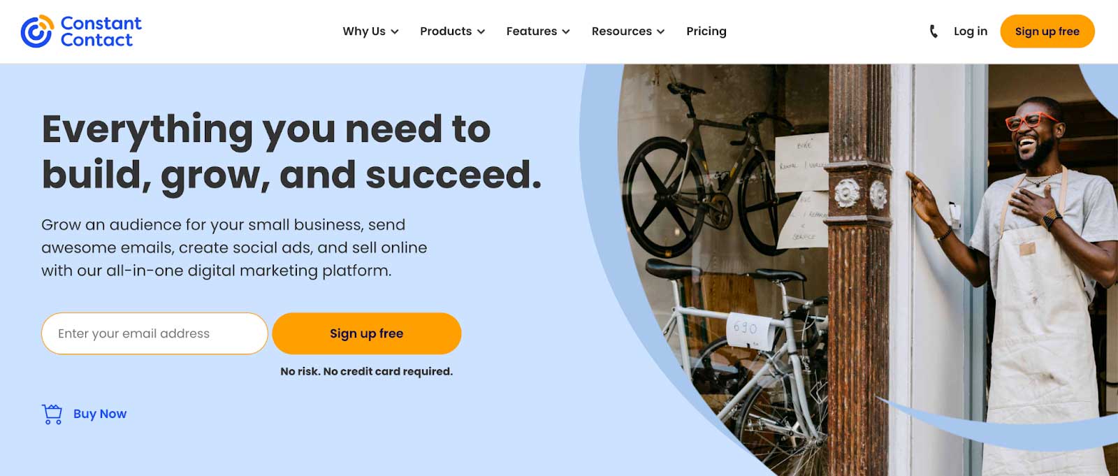 Constant Contact homepage