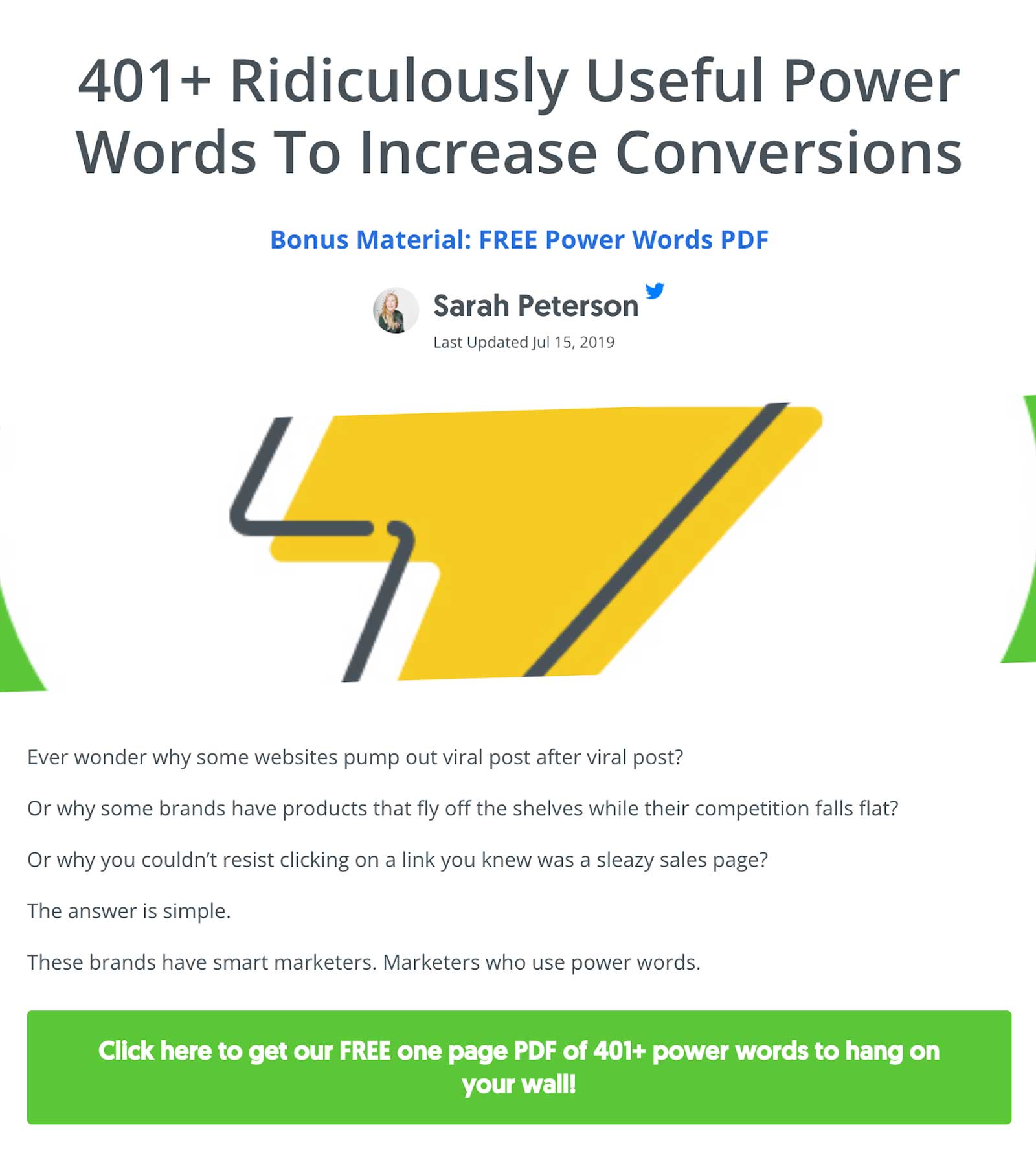 Sumo.com power words content upgrade