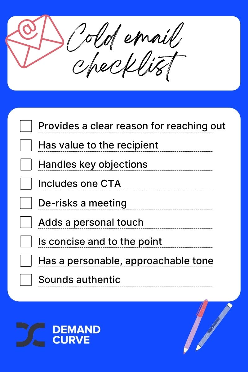 cold email checklist
