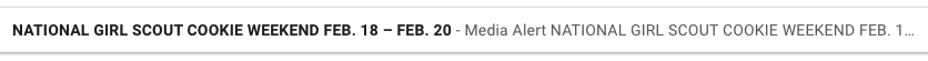 A poor subject line in all caps