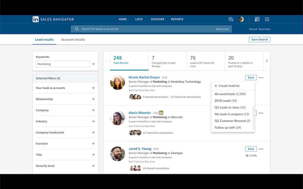 linkedin sales navigator