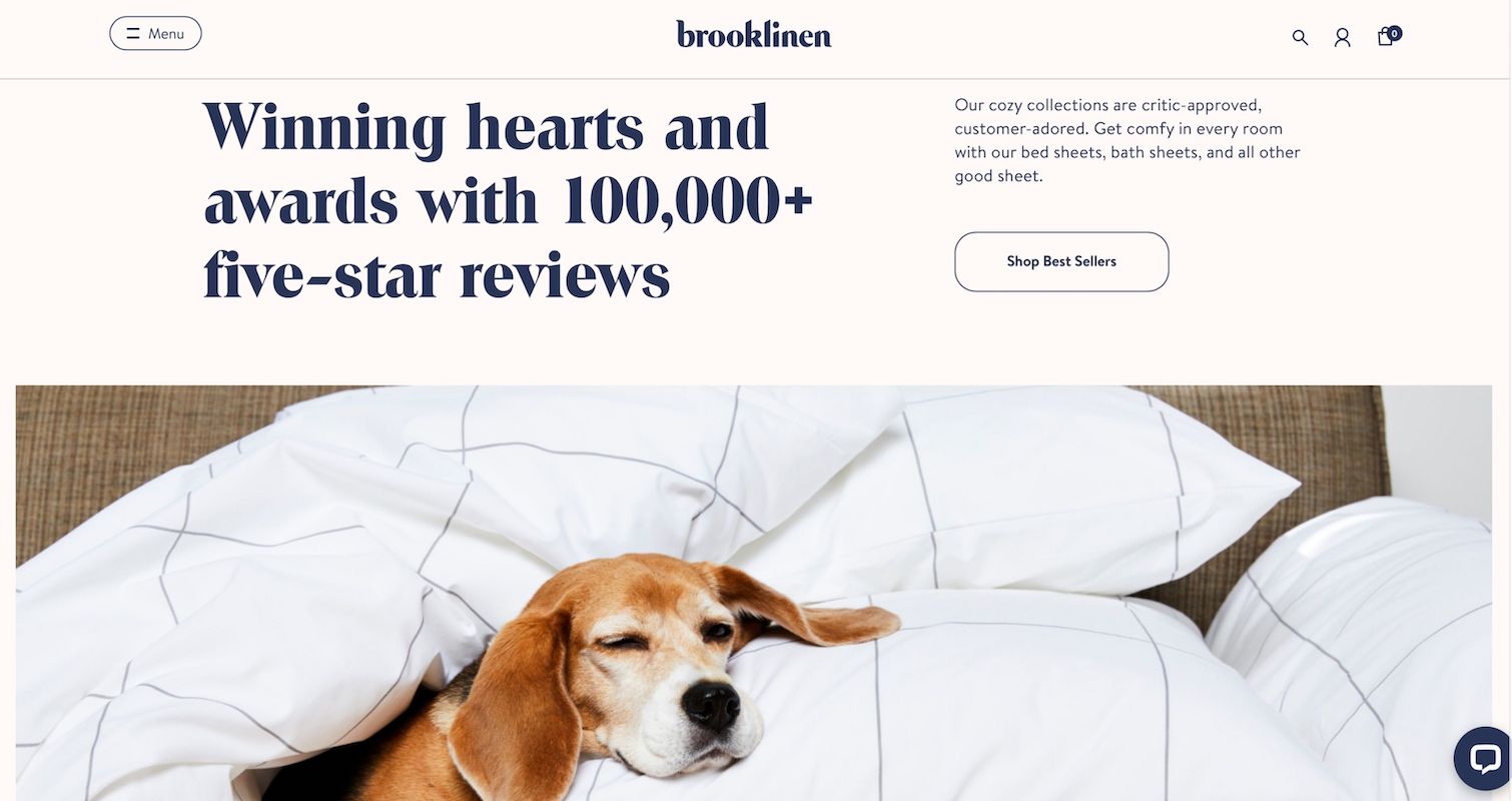 brooklinen homepage