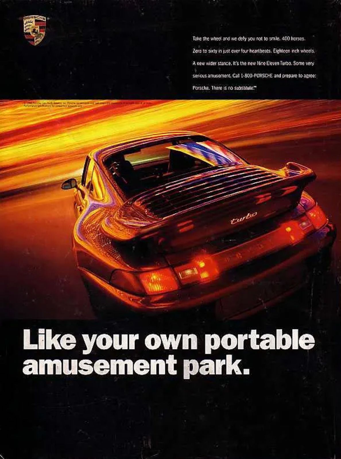 classic porsche ad