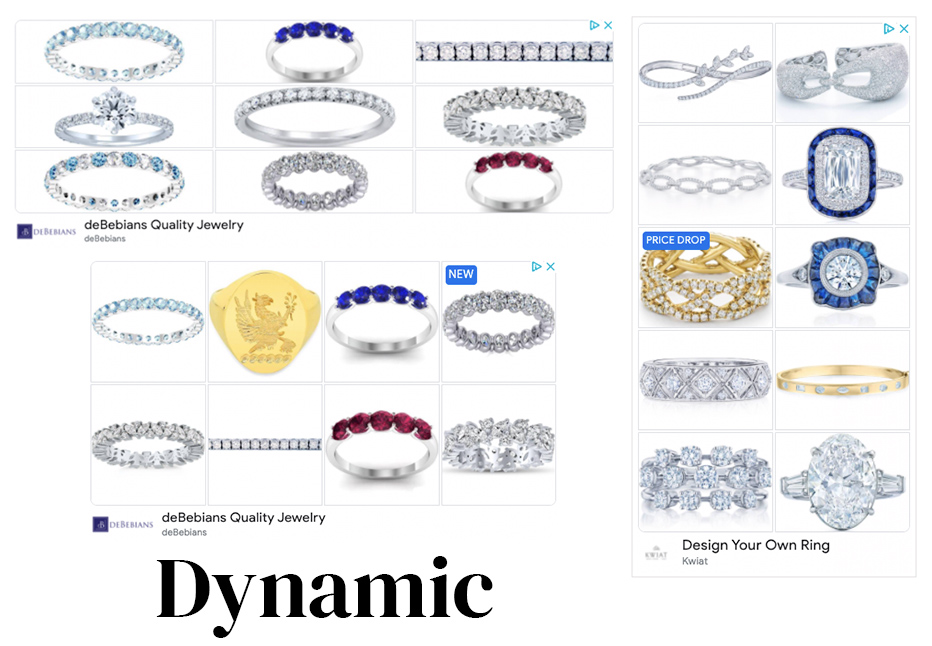 Screenshot of dynamic ads