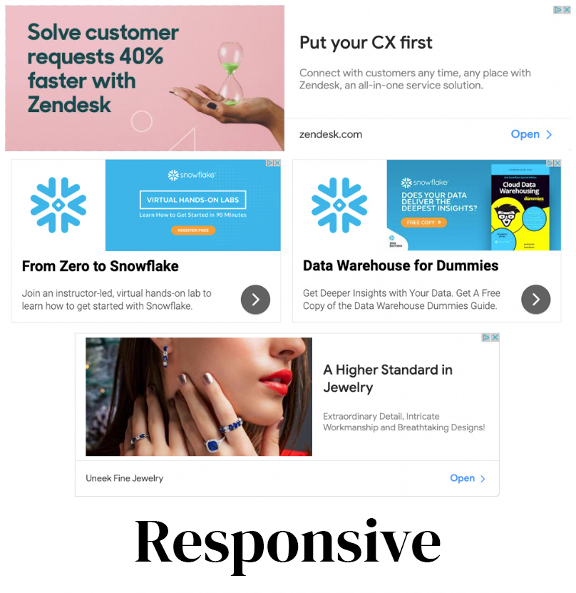 Examples of responsive display ads