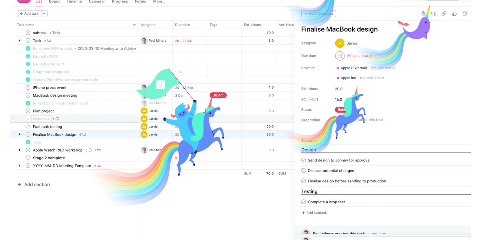 asana celebration creatures