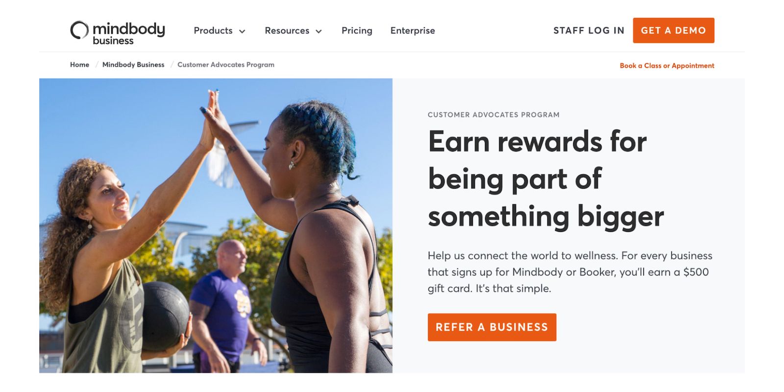 mindbody referral program