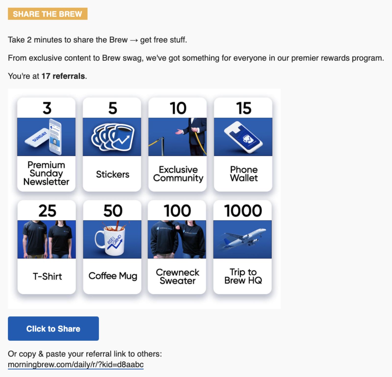 morning brew referral program