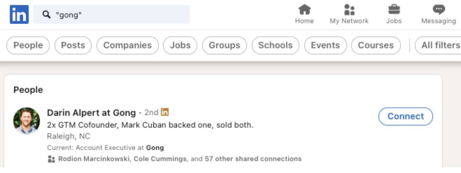 linkedin search