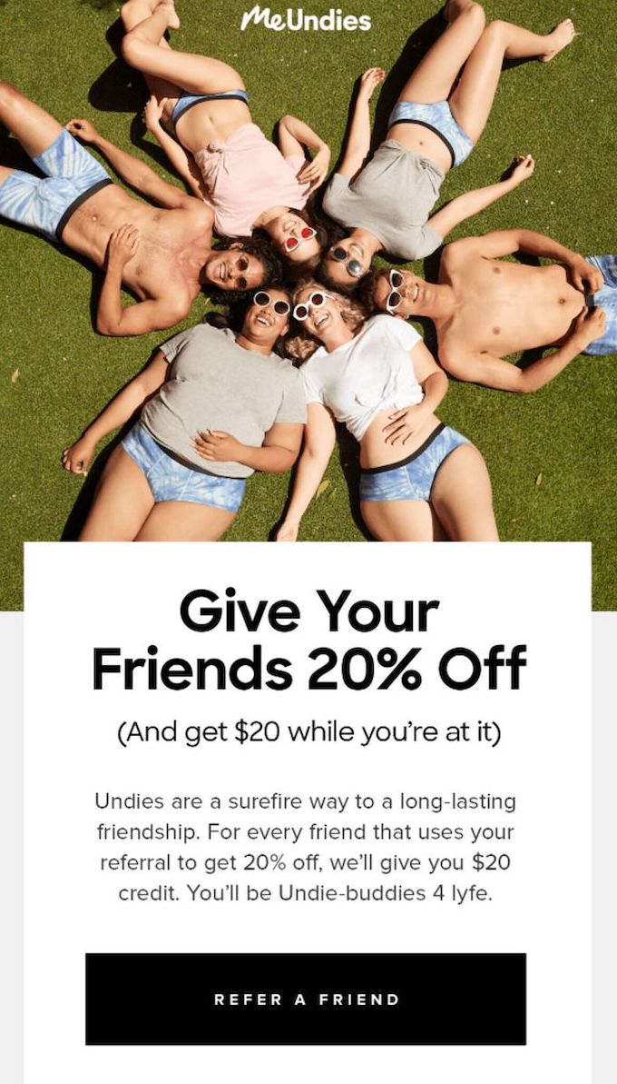 meundies referral program