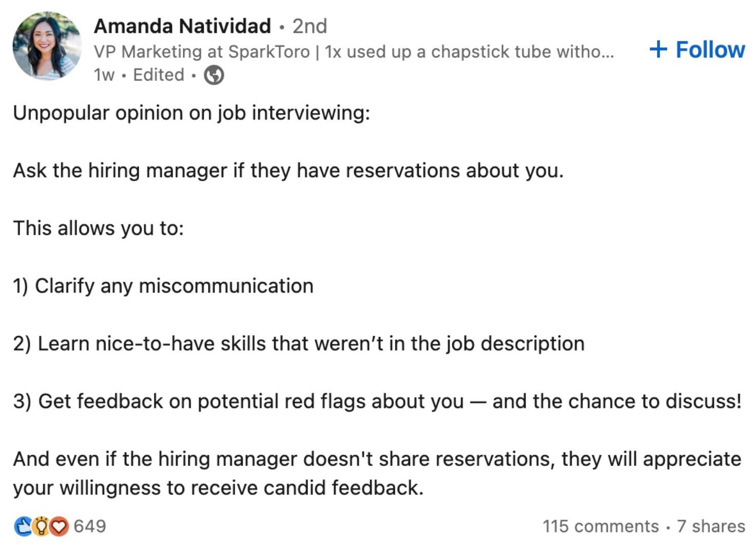 tweet about job interviewing