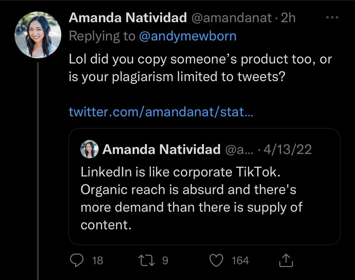tweet about plagiarism