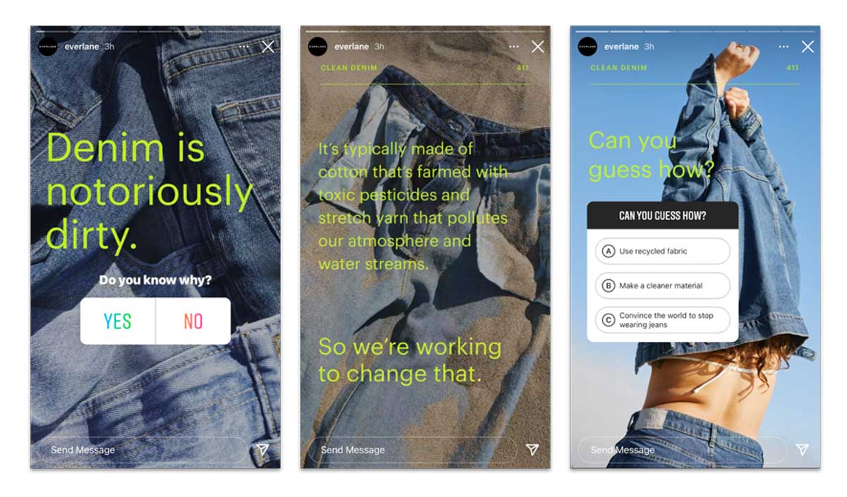 Everlane Story sequence