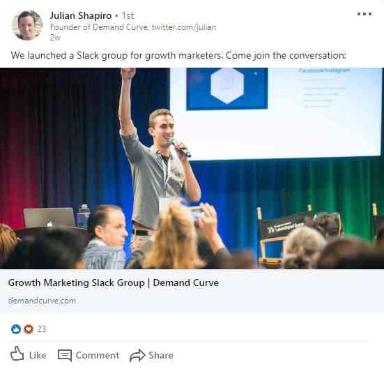 linkedin post