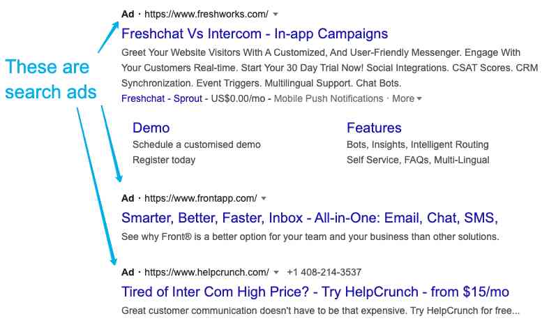 search ad examples